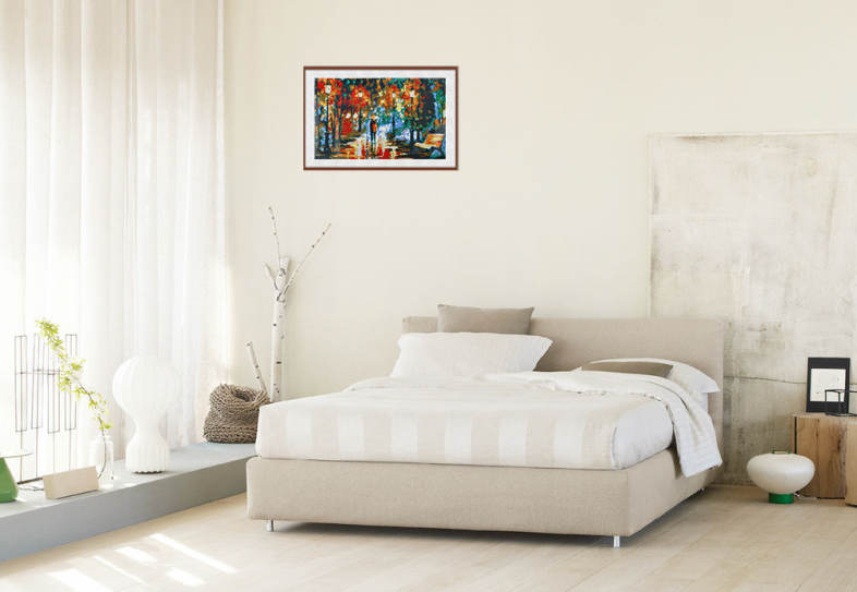 50 x 30cm 5D Rainy Day Landscape Drilled Needlework DIY Diamond Painting Cross Stitch Wall Sticker