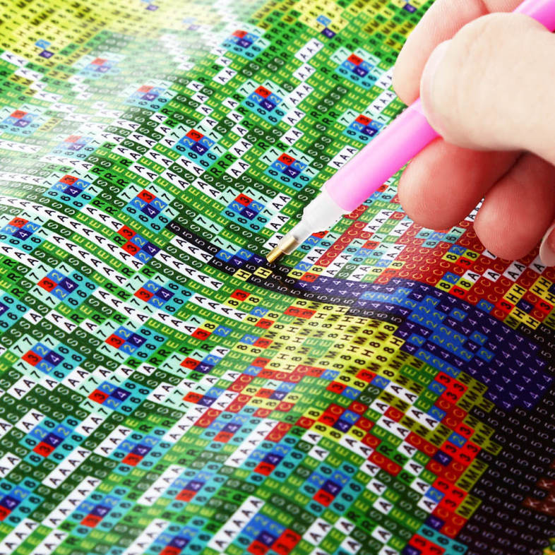 40 x 40cm 5D Peacock Spreading Tail Drilled Needlework DIY Diamond Painting Cross Stitch Wall Sticker