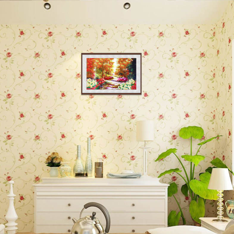 30 x 40cm 5D Woods Landscape Drilled Needlework DIY Diamond Painting Cross Stitch Wall Sticker