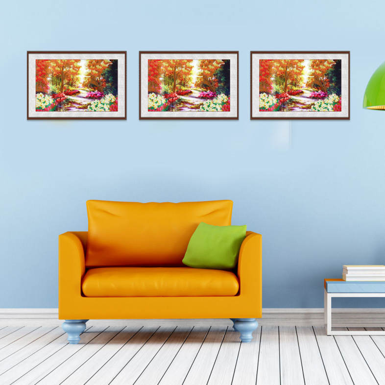 30 x 40cm 5D Woods Landscape Drilled Needlework DIY Diamond Painting Cross Stitch Wall Sticker