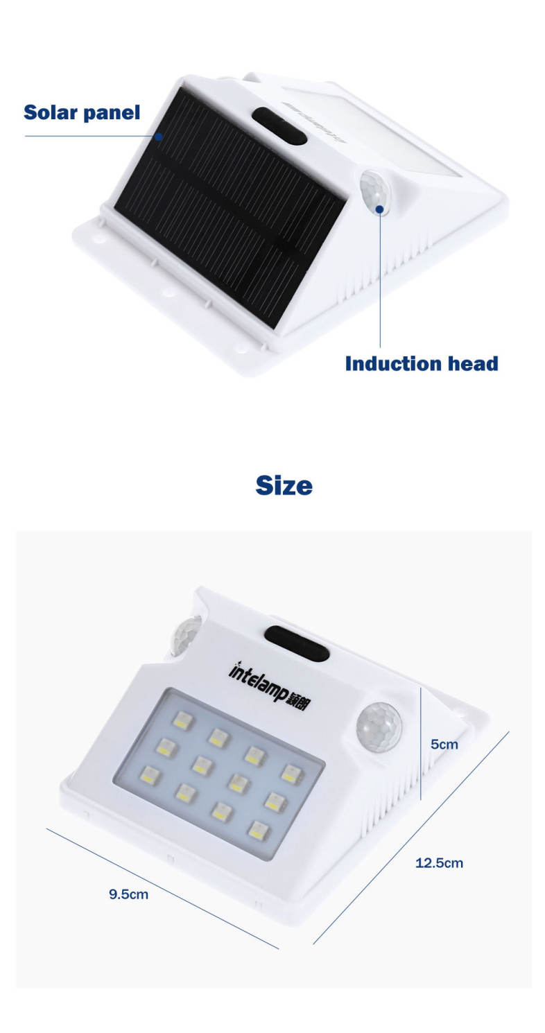 12 LEDs Solar Powered Motion Sensor Light Wall Lamp