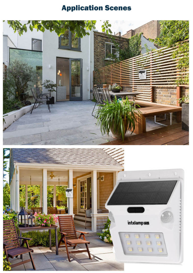 12 LEDs Solar Powered Motion Sensor Light Wall Lamp