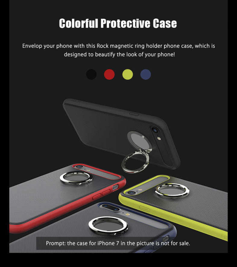 Rock M2 Magnetic Ring Kickstand Protective Phone Case for iPhone 7 Plus