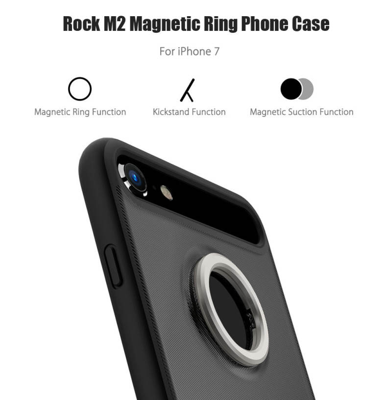 Rock M2 Magnetic Ring Kickstand Protective Phone Case for iPhone 7