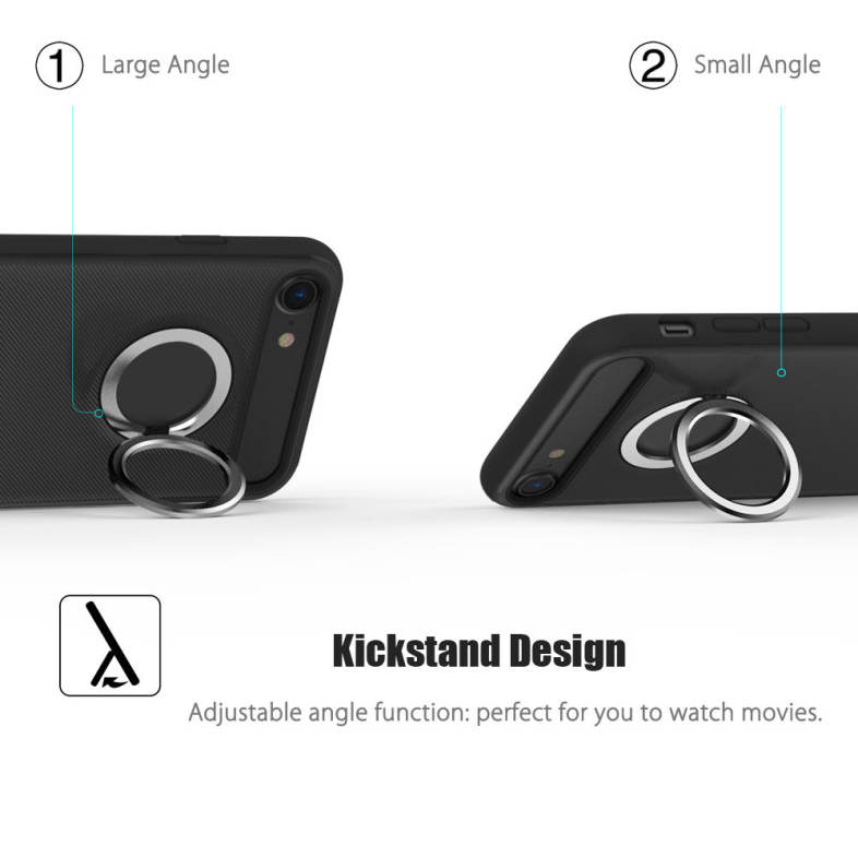 Rock M2 Magnetic Ring Kickstand Protective Phone Case for iPhone 7