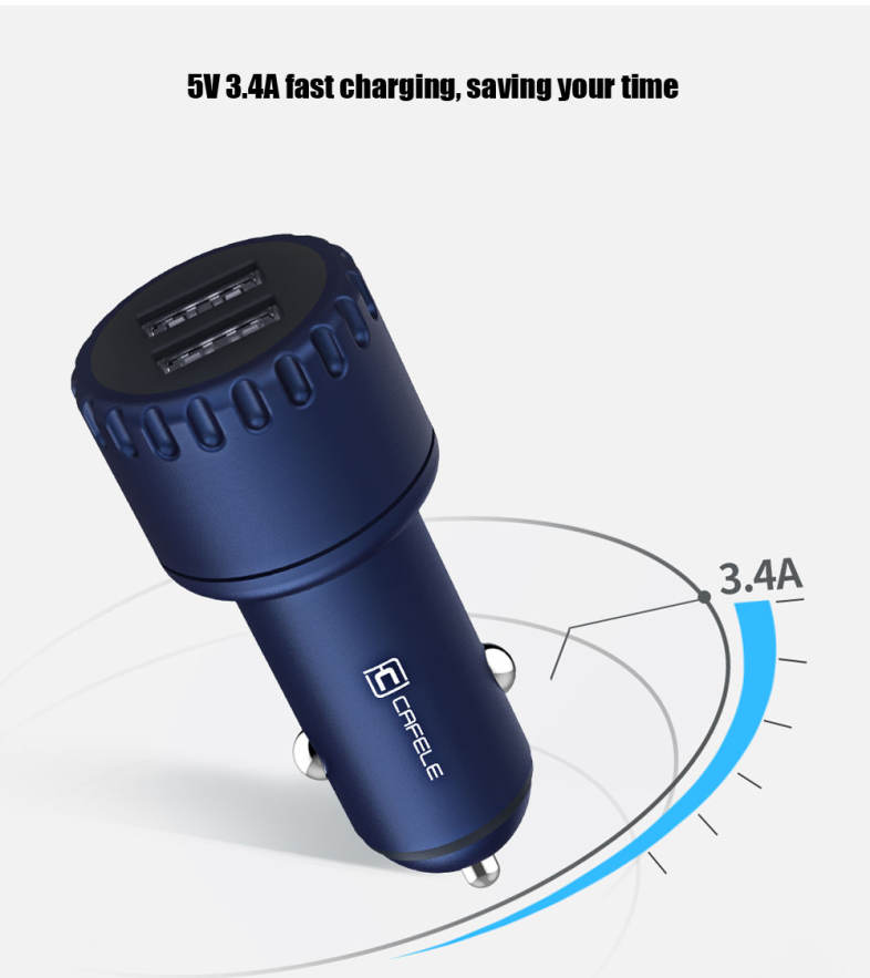 CAFELE Dual USB Luminous 5V 3.4A Quick Charging Car Charger