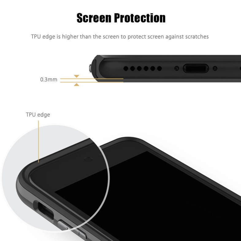 ROCK Royce Series with Kickstand Business Style Protective TPU Shell for iPhone 7