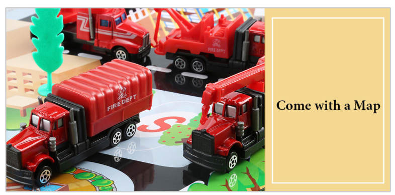 Xiongfengda Children Alloy 1:72 Scale Simulation Fire Department Set Vehicle Model Toy