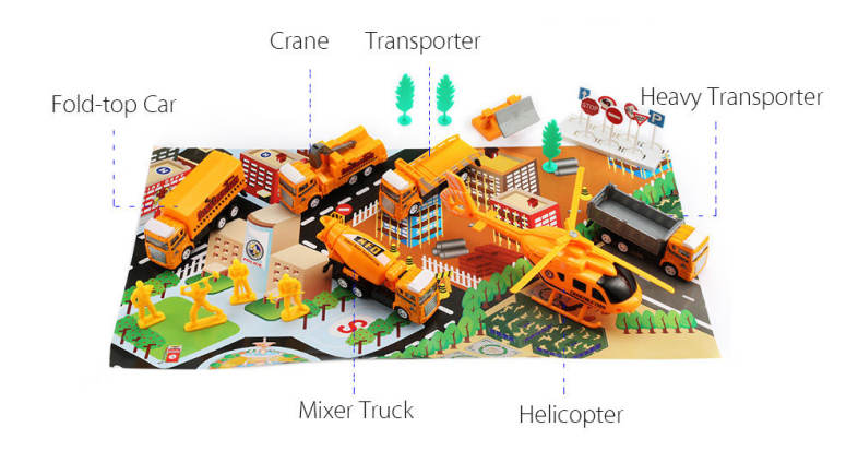 Xiongfengda Children Alloy 1:60 Scale Simulation Construction Set Vehicle Model Toy