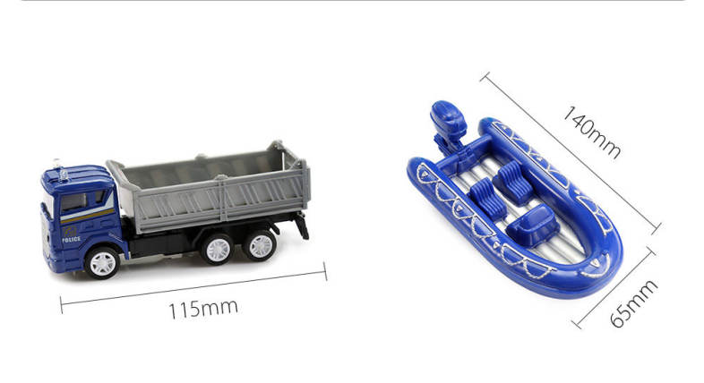 Xiongfengda Children Alloy 1:60 Scale Simulation Police Department Set Vehicle Model Toy