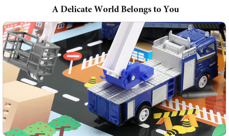 Xiongfengda Children Alloy 1:60 Scale Simulation Police Department Set Vehicle Model Toy