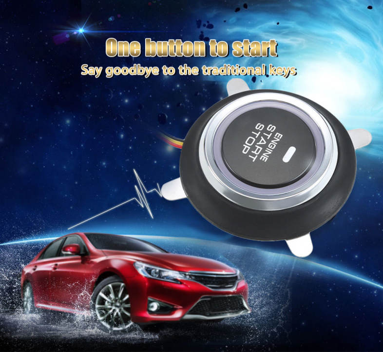 9002 Car Engine Push Start Button RFID Lock Ignition Starter Keyless Entry Anti-theft Stop Immobilizer