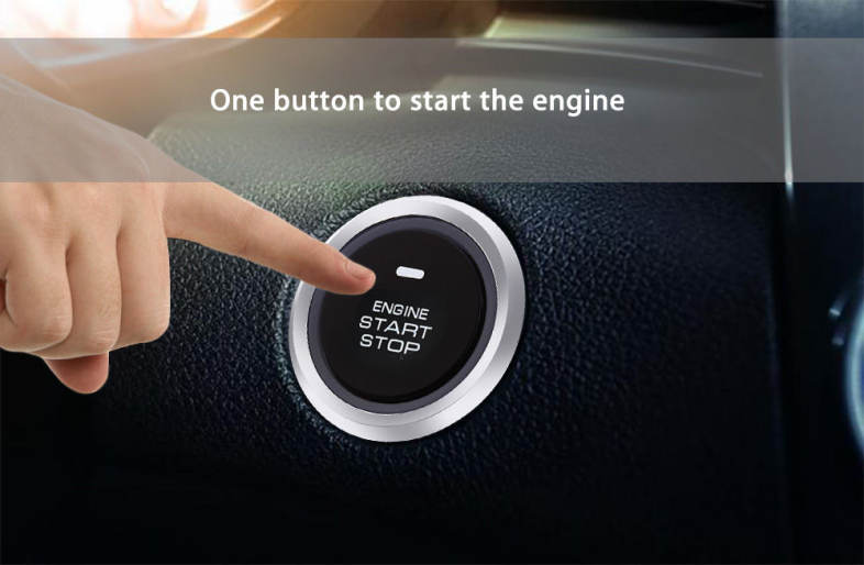 9002 Car Engine Push Start Button RFID Lock Ignition Starter Keyless Entry Anti-theft Stop Immobilizer