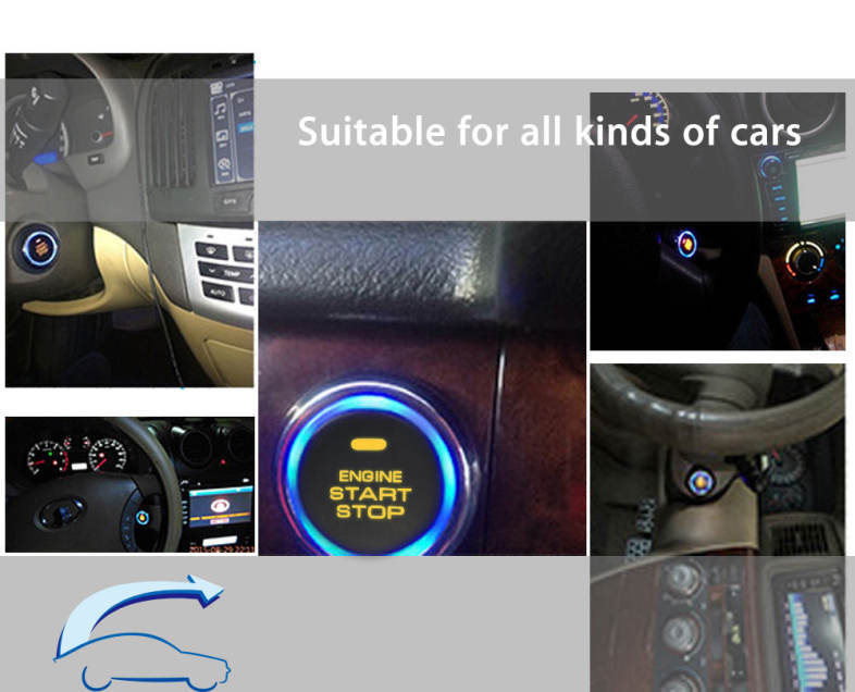 9002 Car Engine Push Start Button RFID Lock Ignition Starter Keyless Entry Anti-theft Stop Immobilizer