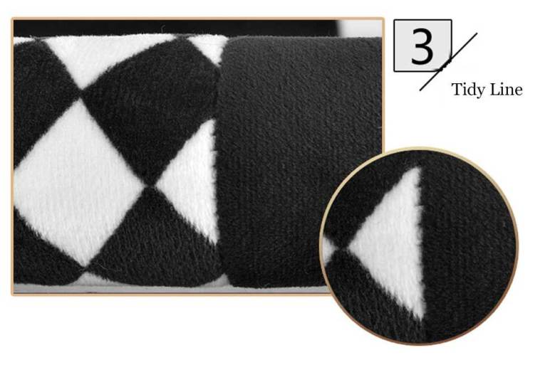 Casual Winter Rhombus Design Warm Car Steering Wheel Cover
