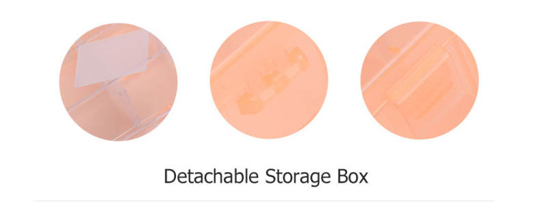 Detachable 28 Compartments Transparent Plastic Jewelry Bead Storage Box