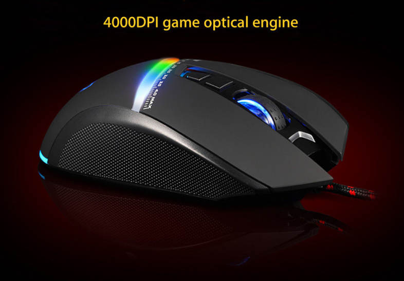Motospeed V10 USB Gaming Wired Mouse with LED Backlight