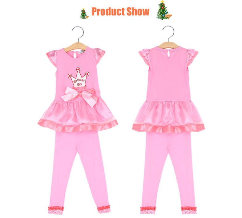 Sweet Girls Organza Bowknot Ruffle Two Piece Set