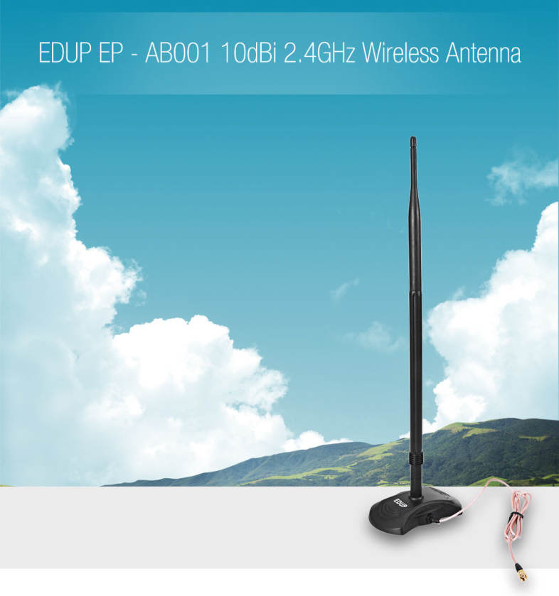 EDUP EP - AB001 10dBi 2.4GHz WiFi Wireless Omnidirectional High Gain Antenna with Magnetic Base