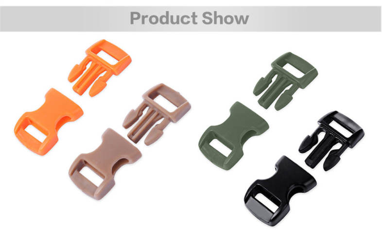 100pcs / Lot Webbing Paracord Plastic Bracelet Buckle for Outdoor Survival