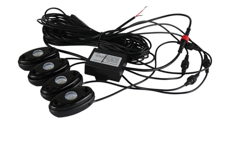 4pcs Universal RGB Rock Light Motorcycle Automobile Decorative Body Lighting Atmosphere Lamps
