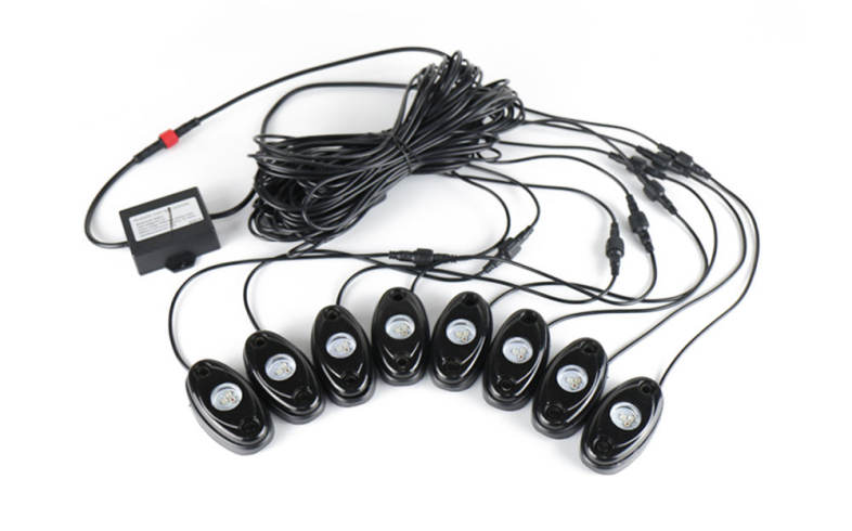 8pcs Universal RGB Rock Light Motorcycle Automobile Decorative Body Lighting Atmosphere Lamps