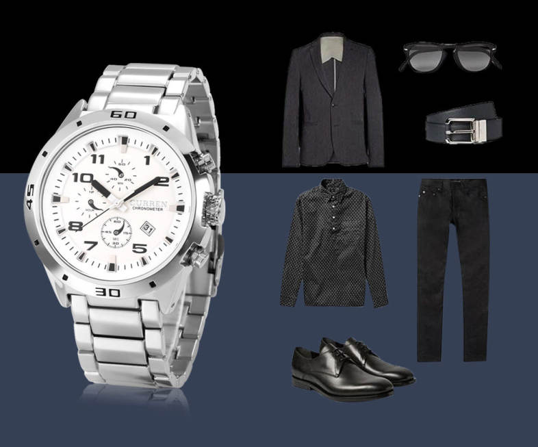CURREN 8021 Men Quartz Watch Decorative Sub-dial Date Display 30m Water Resistance Wristwatch