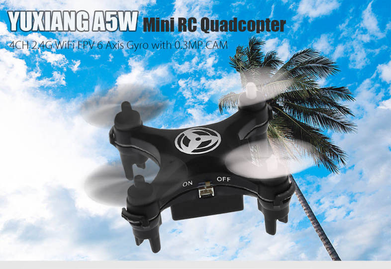 YUXIANG A5W Mini Remote Control Drone WiFi FPV 0.3MP CAM 2.4GHz 4CH 6-axis Gyro Altitude Hold RTF