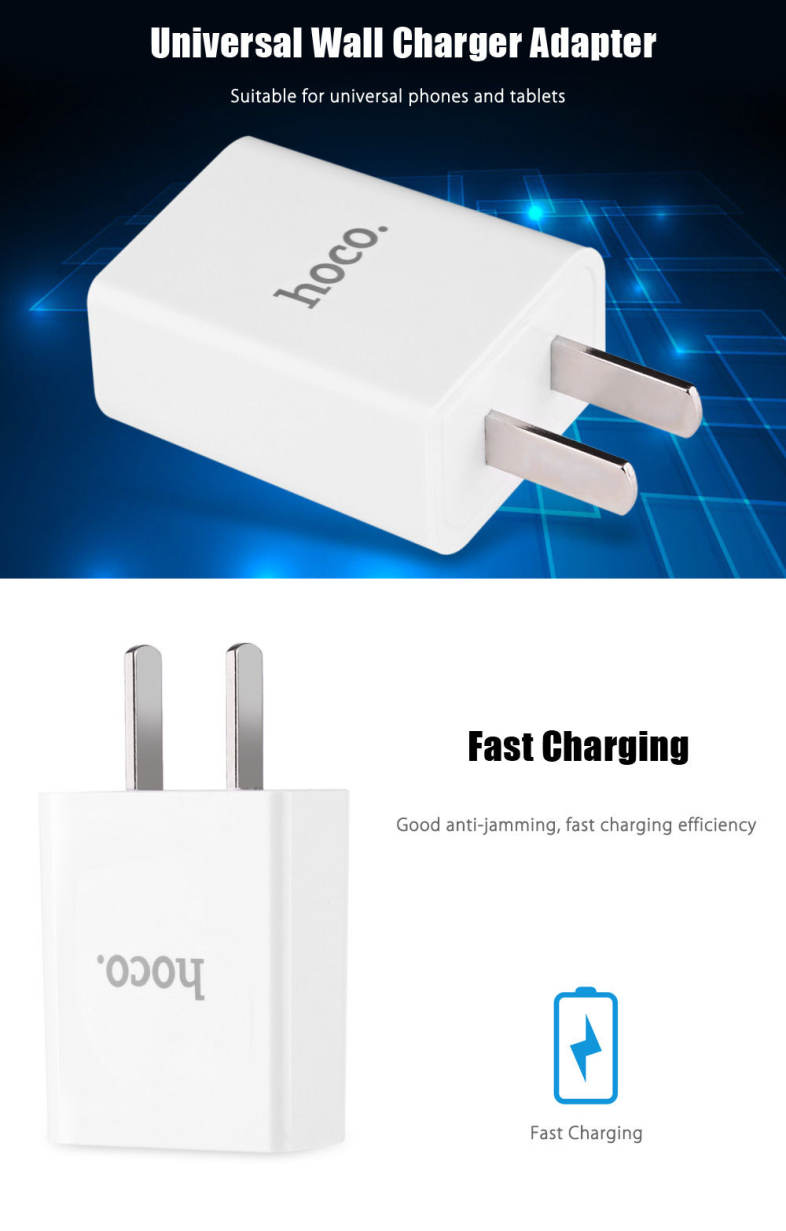 HOCO C10 Single USB Output Smart Charging Adapter