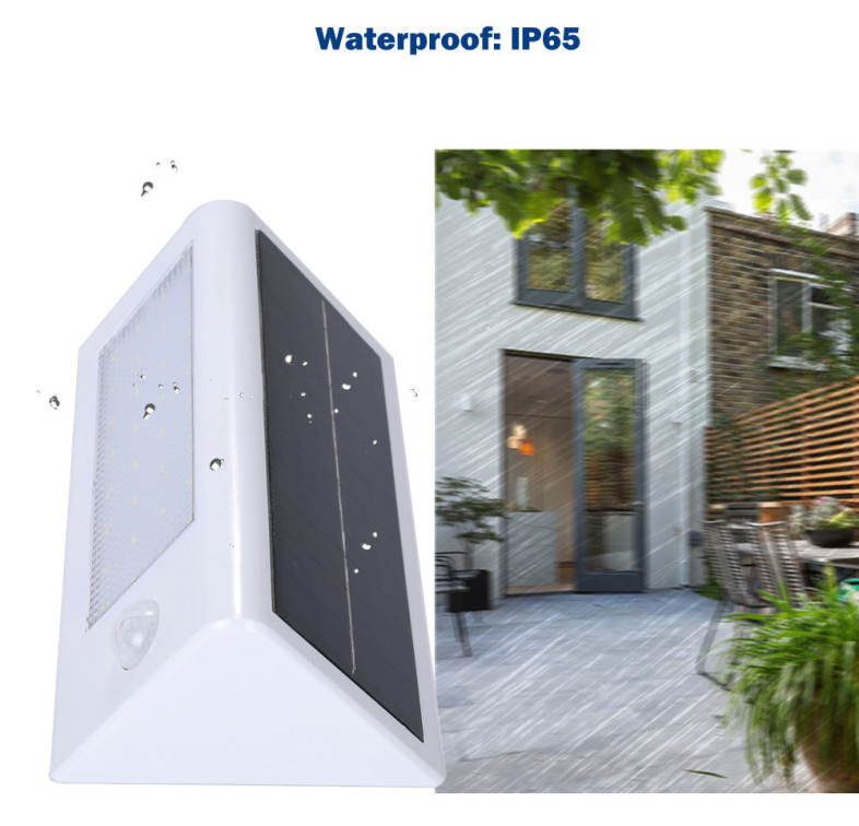 Solar Powered LED Wall Lamp Waterproof Motion Detector Door Lights
