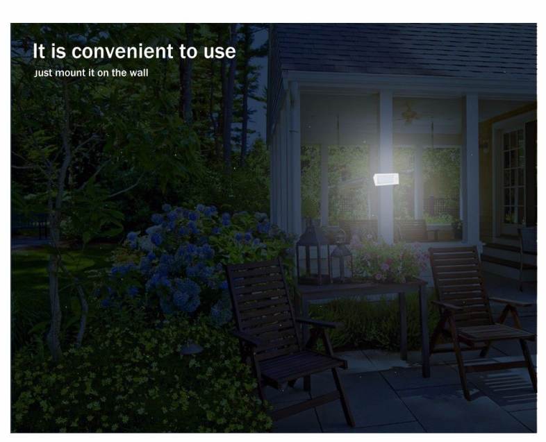 Solar Powered LED Wall Lamp Waterproof Motion Detector Door Lights