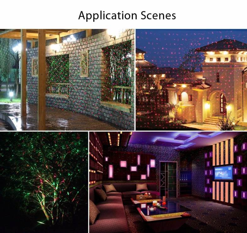 Outdoor 30W LED Lawn Laser Light Spotlight Waterproof Landscape Park Garden Lamp with Remote Controller