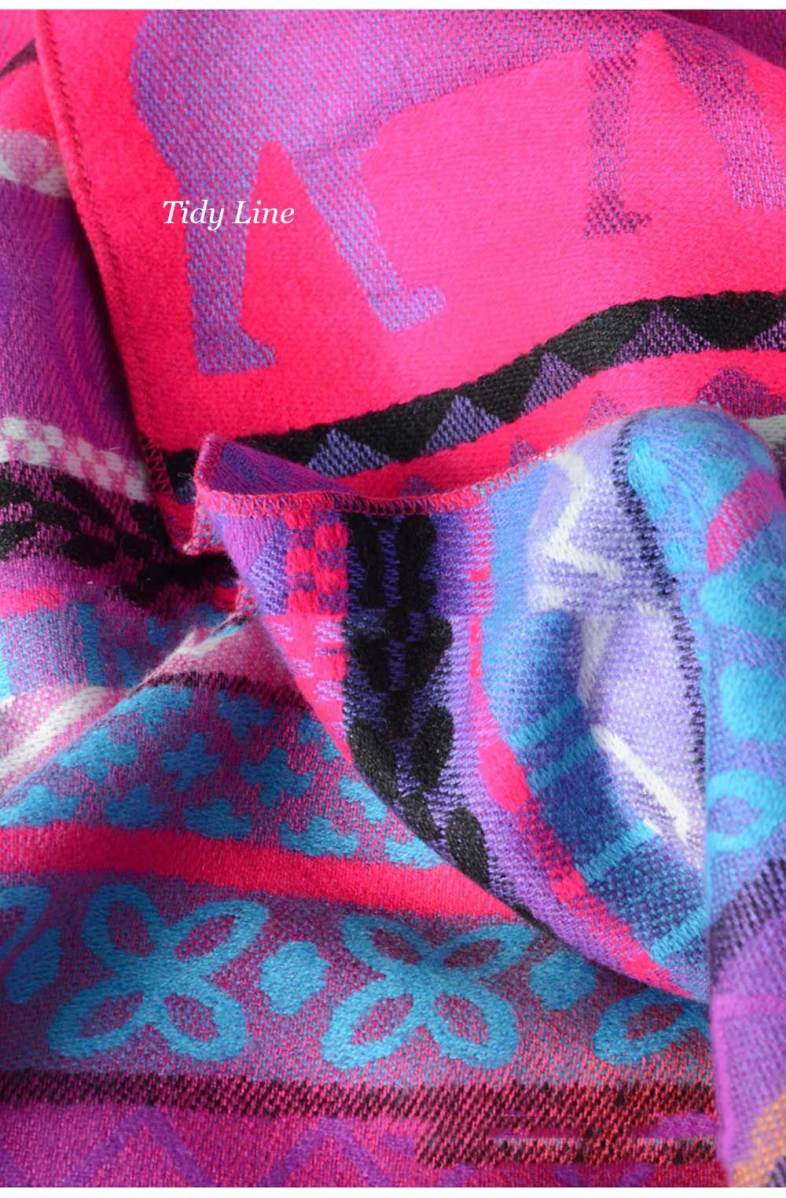 Casual Autumn Winter Deer Colorful Warm Tassel Scarf for Women