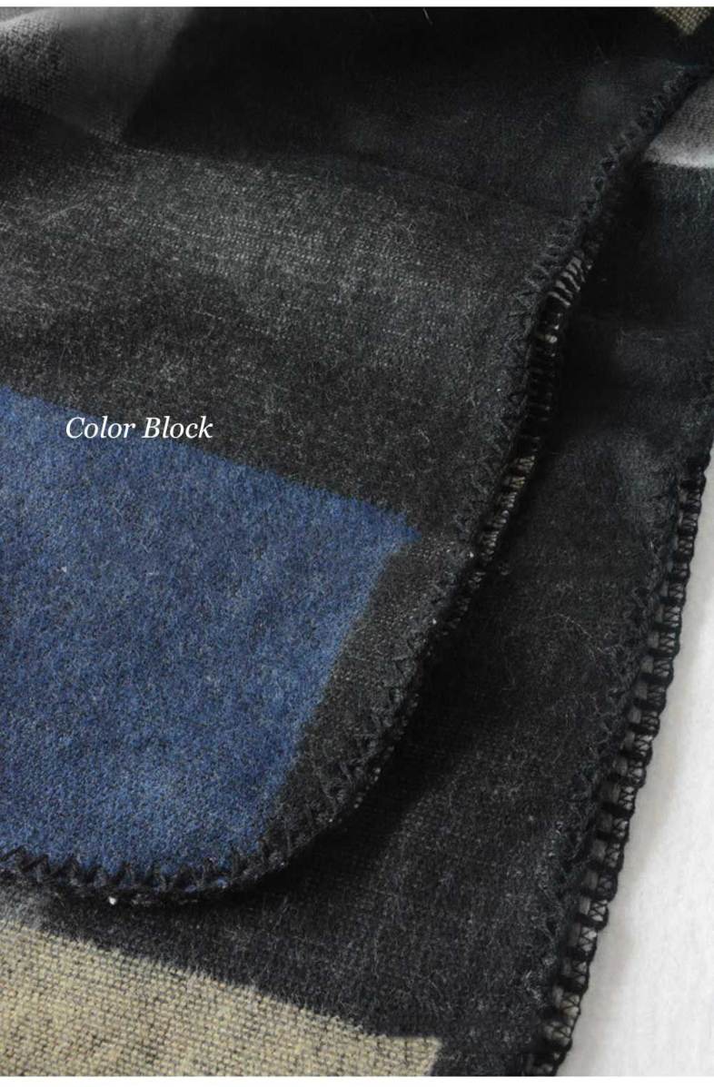 Fashionable Color Block Cloak Design Warm Scarf for Women