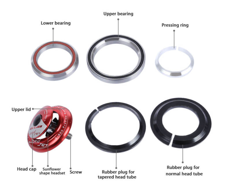 GUB G - 800 Mountain Bike Sealed Bearing Headset Cycling Wrist Tapered Bowl