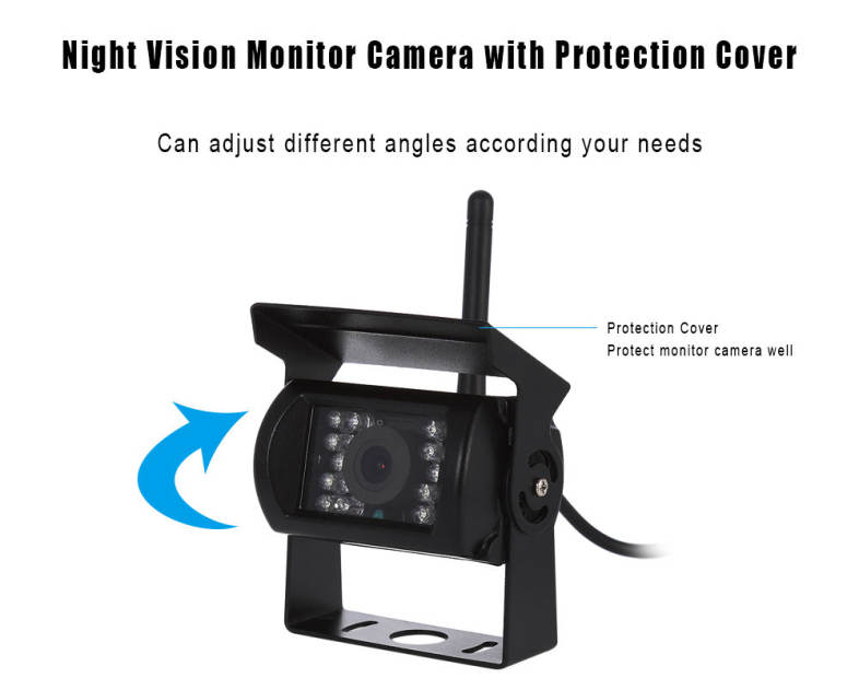 KELIMA 7 inch Car Display 18 LED Monitor Camera Support Rearview Camera Input