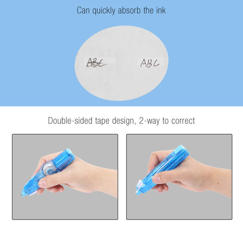 PLUS WH - 625B Whiper Mini Roller Correction Tape MR Refill Style for School Office