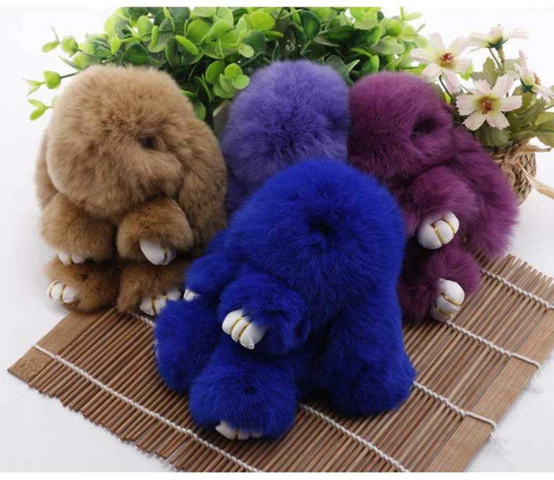Fashionable Long Ear Design Key Ring Rabbit Car Pendant Accessory