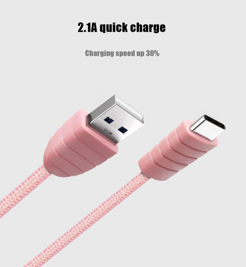 Awei CL - 985 Type-C Nylon Braided Charge Data Transfer Cable 1m