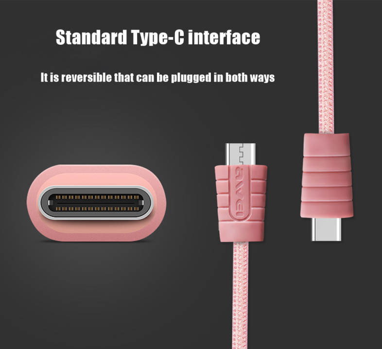 Awei CL - 985 Type-C Nylon Braided Charge Data Transfer Cable 1m