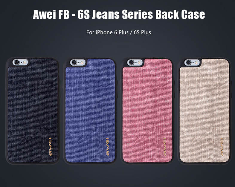 Awei FB - 6S Jeans TPU Back Cover Case for iPhone 6 Plus / 6S Plus 5.5 inch