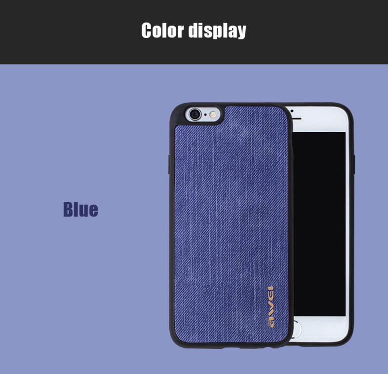 Awei FB - 6S Jeans TPU Back Cover Case for iPhone 6 Plus / 6S Plus 5.5 inch