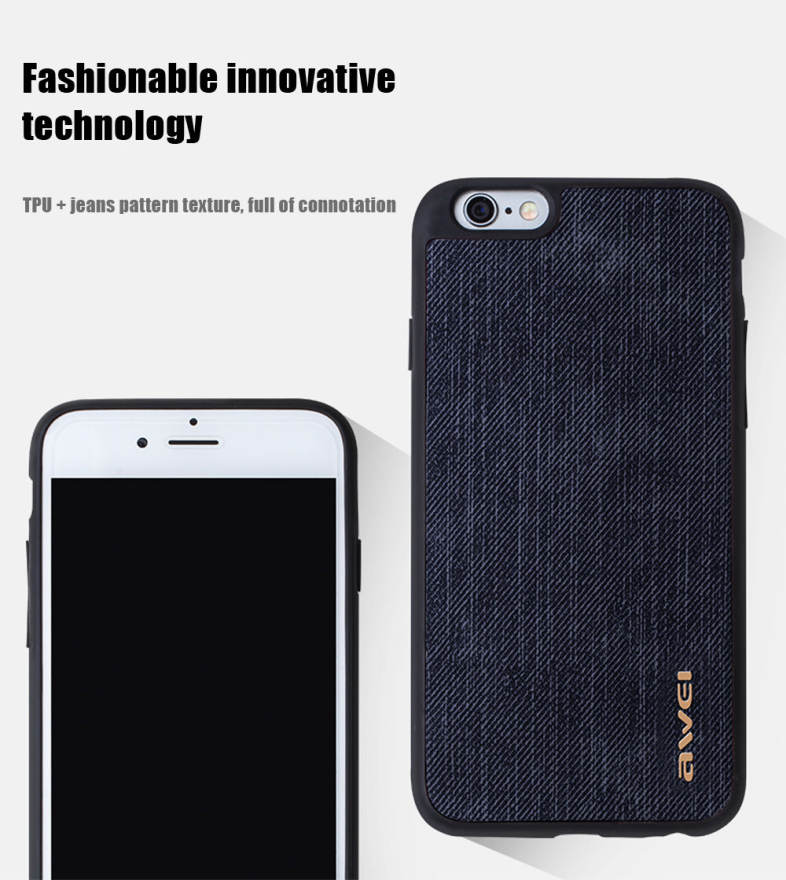 Awei FB - 6S Jeans TPU Back Cover Case for iPhone 6 Plus / 6S Plus 5.5 inch