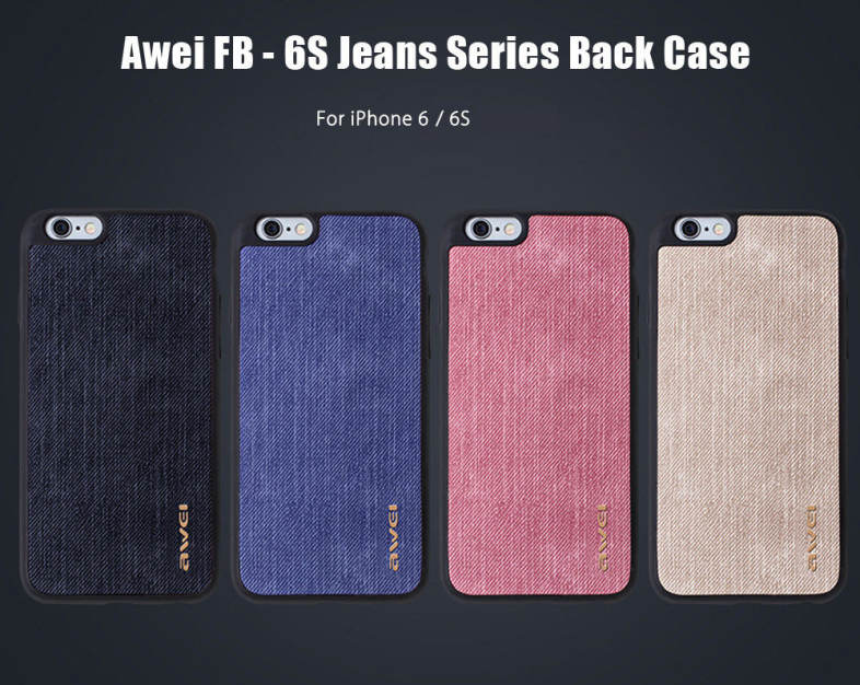 Awei FB - 6S Jeans TPU Back Cover Case for iPhone 6 / 6S 4.7 inch