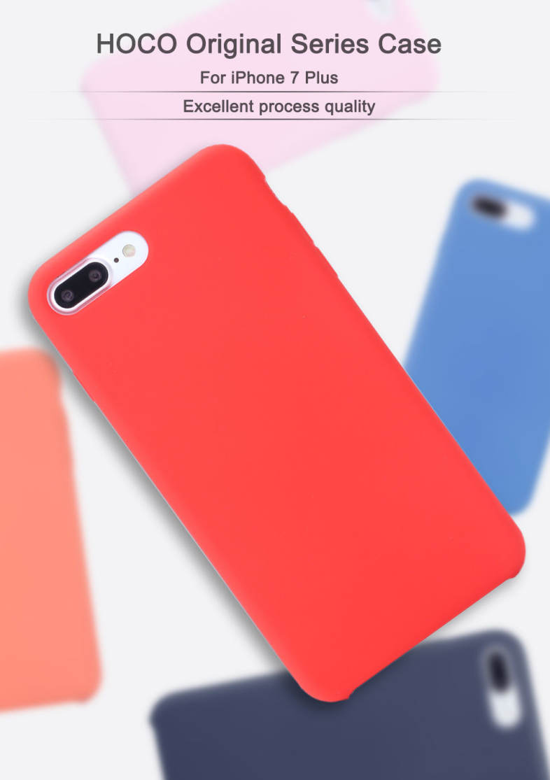 HOCO Original Series Silicone Touch Built-in Iron Sheet Protective PC Skin for iPhone 7 Plus