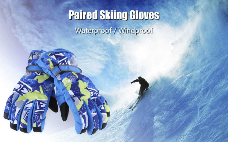 Marsnow Paired Men Women Outdoor Motorcycle Cycling Windproof Rainproof Skiing Gloves
