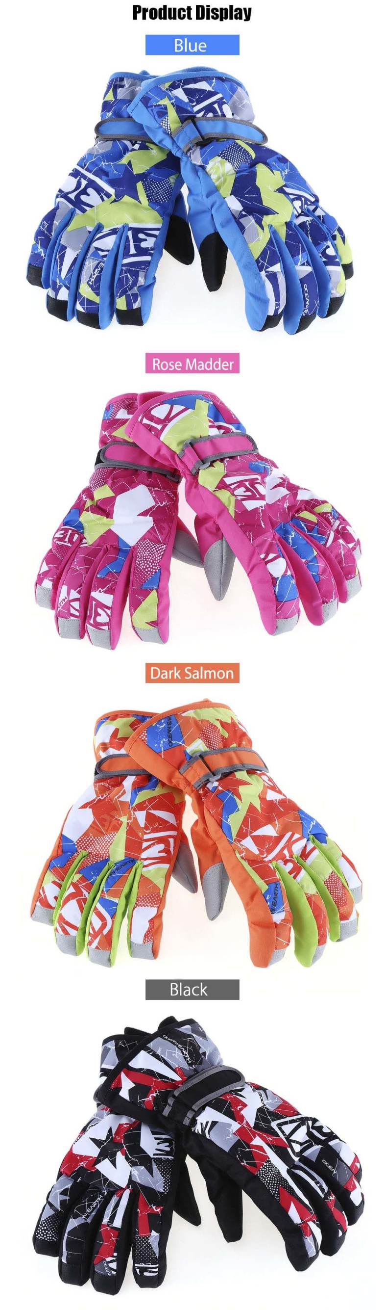 Marsnow Paired Men Women Outdoor Motorcycle Cycling Windproof Rainproof Skiing Gloves