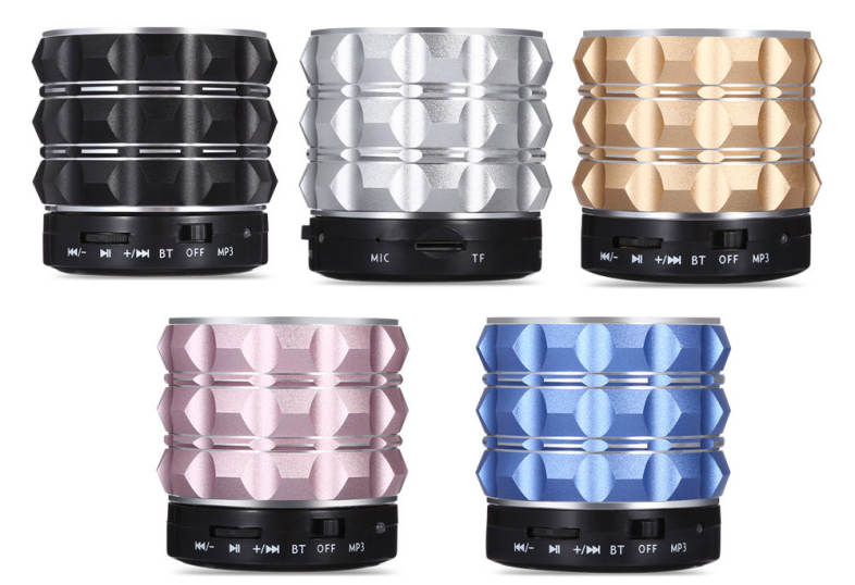 E-WONDERLAND Mini Wireless Bluetooth Bass FM Speaker Support Handsfree AUX TF Card Input