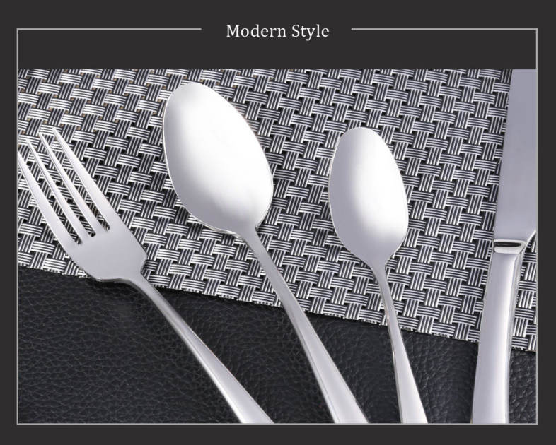 4pcs Portable Stainless Steel Spoon Fork Knife Tableware