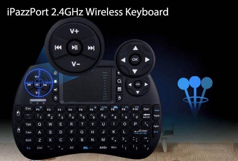 iPazzPort KP - 810 - 21S 2.4GHz RF Wireless Hand-held Keyboard Touchpad